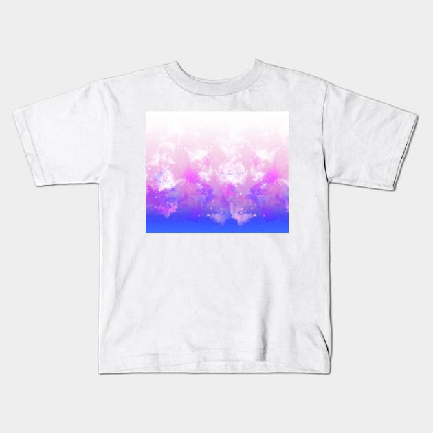 Pink Purple Gradient Space Texture Kids T-Shirt by saradaboru